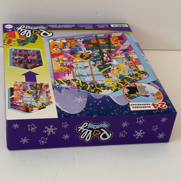 Mattel POLLY POCKET Christmas Advent Calendar Mini Doll / House 24 Surprises NEW - Picture 4 of 7